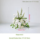 Pure White Simulation Flowers Green Leaves Wedding Decoration