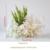 Pure White Simulation Flowers Green Leaves Wedding Decoration