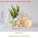 Pure White Simulation Flowers Green Leaves Wedding Decoration