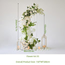 Pure White Simulation Flowers Green Leaves Wedding Decoration