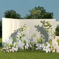 Pure White Simulation Flowers Green Leaves Wedding Decoration