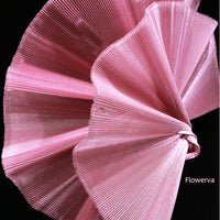 Flowerva Crystal Pink Brilliant Pearlescent Fabric Wedding Stage Decoration