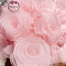 Super Fluffy Organza Big Flower Wedding Dress/Bridal Hair Accessories/Stage Decoration