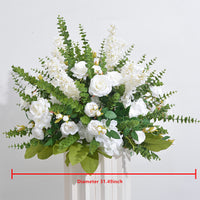 70cm Eucalyptus Hydrangea Rose Ball Wedding Table Display Floral Geometry Frame Roadmap Decoration Flower Ball