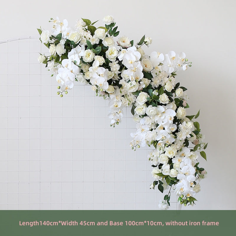 Phalaenopsis – ensemble d'art floral, décoration de fond d'arche de fleurs de mariage