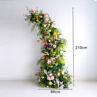 Pastoral Forest Series Bull Horn Arch Simulated Flower Art Wedding Event Background Decoration