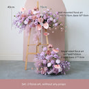 Pile de fleurs de Simulation violette suspendue, accessoires de décoration de fond de scène de mariage