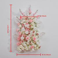 Flowerva Pink And White 5D Flower Art Set Wedding Background Arrangement