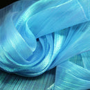 Light Blue Mermaid Texture Pleated Organza Fabric Wedding Decoration Wedding Dress Design