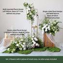 Décoration de fond d'ensemble floral de lieu de mariage de style forestier
