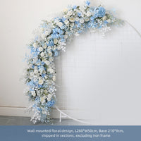 Blue Wedding Event Simulation Floral Arch Flower Platform Pillar Flower Pile Props