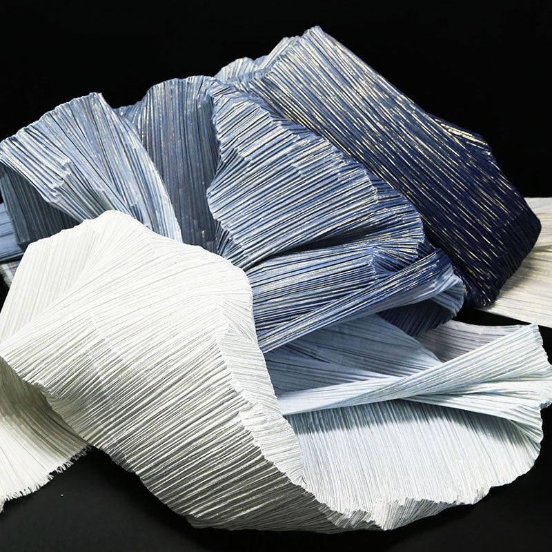 Tissu à Texture plissée et dégradé, gris, bleu, or chaud, estampage, décoration de mariage