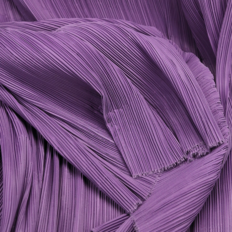 Deep Purple Flowerva Pleated Decoration Printmaking Fabric