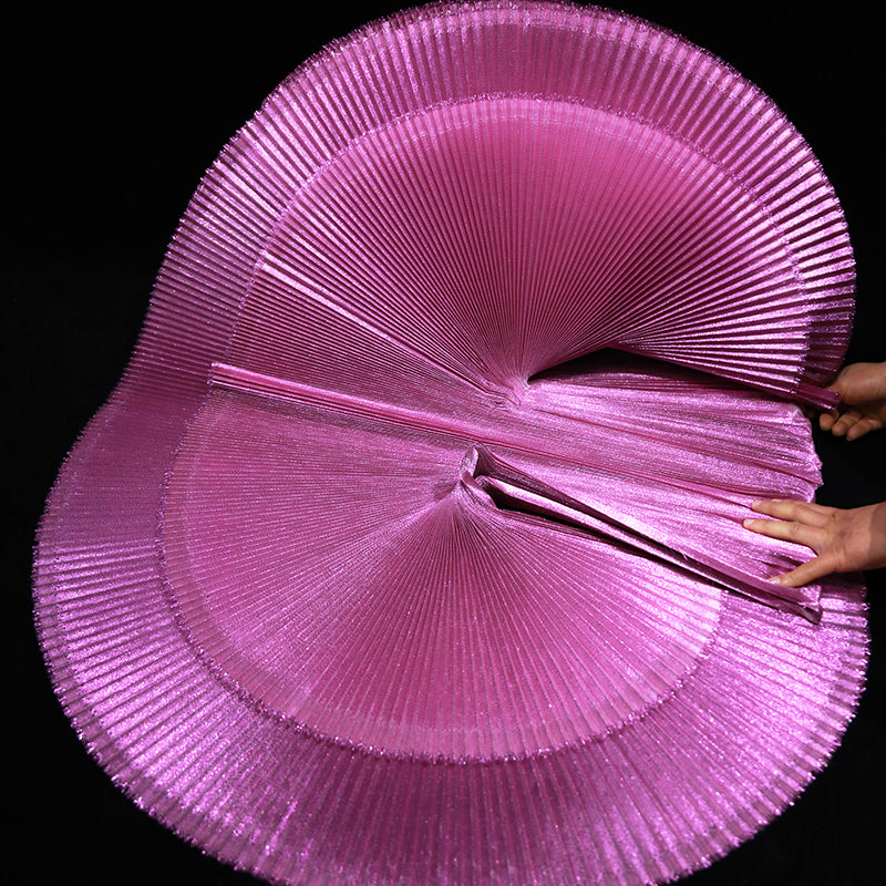 Flowerva – tissu nacré violet brillant, cristal de fumée, décoration de scène de mariage