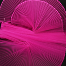 Magenta Great Pleated Organza Crinkle Fabric 6324