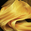 Yellow Glossy Pleated Texture Wedding Dress Styling Fabric