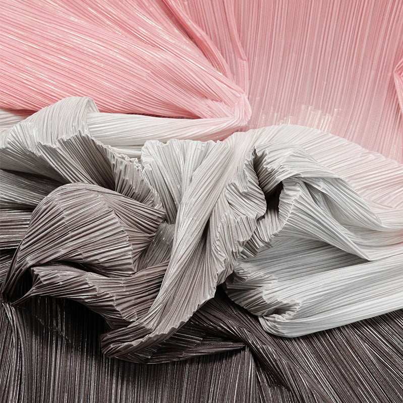 Dégradé rose blanc gris or chaud estampage rides plissage Texture tissu décoration de mariage