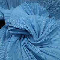 Tissu d'impression plissé de Style pétale de vague bleue Flowerva
