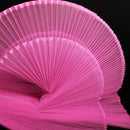 Tissu froissé en organza plissé rose Barbie 6324