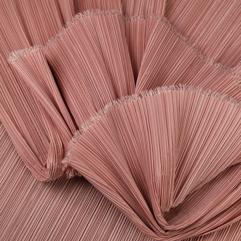 Gray Pink Flowerva Pleated Decoration Printmaking Fabric
