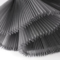 Grey Great Pleated  Organza Crinkle Fabric 6324