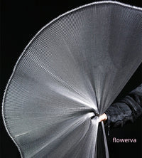 Flowerva Silver Black Brilliant Pearlescent Fabric Wedding Stage Decoration