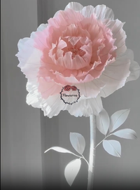 Flowerva Handmade DIY Large Pink And White Peony Flowers Wedding&Party&Mall Decoration Props