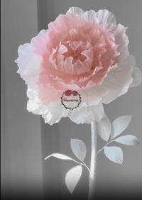 Flowerva Handmade DIY Large Pink And White Peony Flowers Wedding&Party&Mall Decoration Props