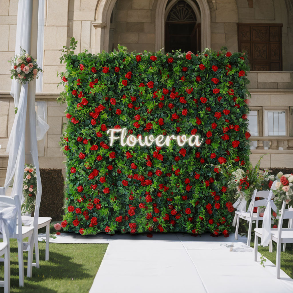 Flowerva  Luxurious Rose Hydrangea Flower Wall Design