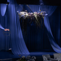 Royal Blue Elastic Milk Silk Drapery Wedding Banquet Decoration #94