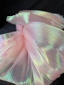 Tissu Organza plissé Texture sirène, décoration de mariage, conception de robe de mariée