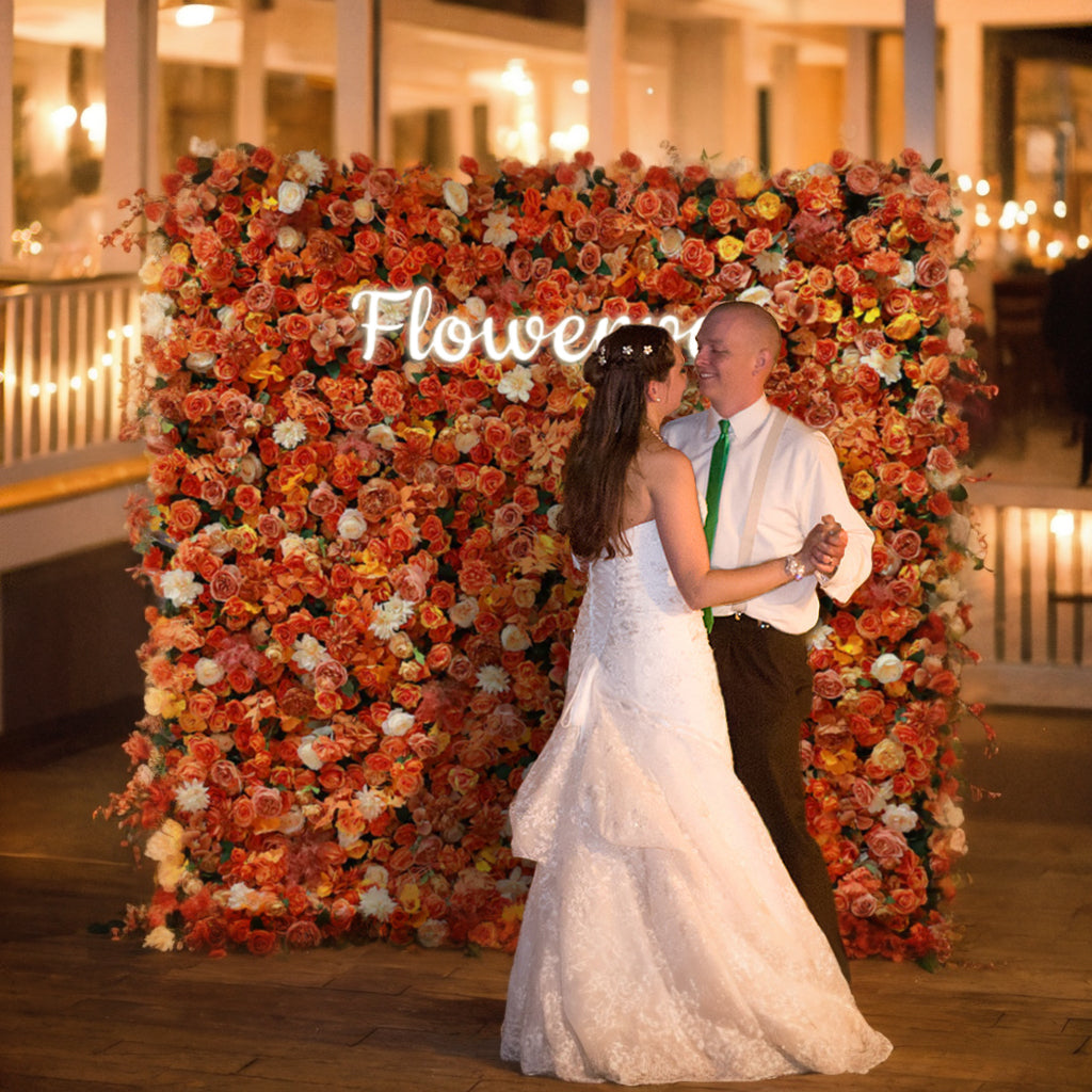 Flowerva  Glamorous Rose Bouquet Wall Ensemble Wedding Scene Floral Decoration