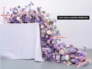 Flowerva Purple Long Table Flowers Wedding Ceremony Decoration Artificial Flowers