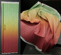 Tissu à Texture plissée et dégradé, rouge, vert, or chaud, estampage, décoration de mariage