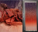 Tissu à Texture plissée et dégradé, violet, rouge, or chaud, estampage, décoration de mariage