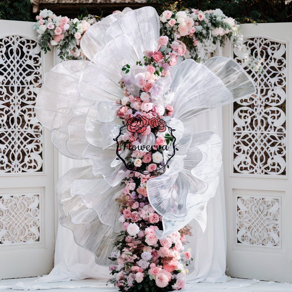 Flowerva Organza Wedding Arrangement Decorative Floral Semi-Finished Petals