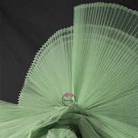 Pleated Fabric Tranquil Emerald Ruffle Bouquet