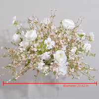 5D New Wedding Table Decoration Flower Wedding Stage Background Layout Simulation Snow Willow Embroidery Ball Rose Ball