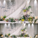 White Elastic Milk Silk Drapery Wedding Background Decoration #227