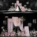 Flowerva Light Pink Elastic Milk Silk Drapery for Wedding Background Wall Decoration #74