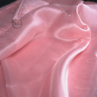 Flowerva – tissu en Organza de soie rose, fin et doux, pour décoration de mariage, conception de robe 