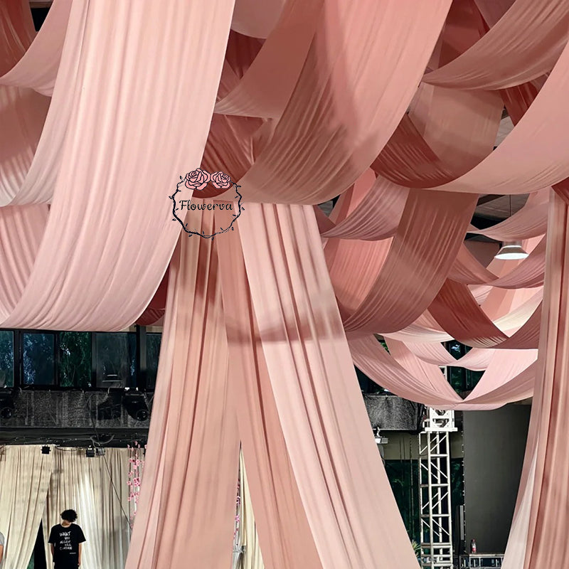 Blush Pink Milk Silk Elastic Drapery Wedding Scene Party Decoration #153