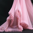 Peach Pink Great Pleated Organza Crinkle Fabric 6324