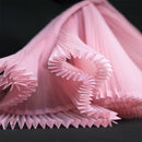 Tissu froissé en organza plissé rose pêche 6324