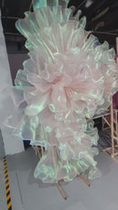 Mermaid Texture Pleated Organza Fabric Wedding Decoration Wedding Dress Design