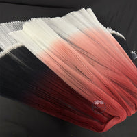 Gradient Black Red Big Pleated Hard Mesh Knitted Fabric Stage Wedding Background Decoration