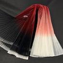 Gradient Black Red Big Pleated Hard Mesh Knitted Fabric Stage Wedding Background Decoration