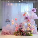 Flowerva Fantasy Pink Purple Organza Floral Art Wedding Party Scene Decoration