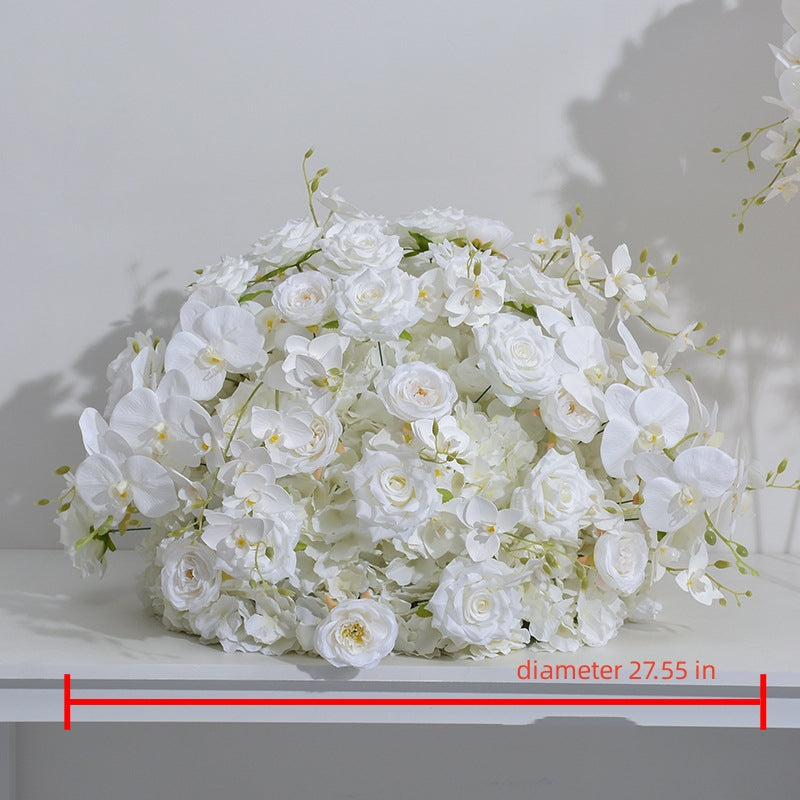 60cm New Simulated Touch Phalaenopsis Flower Ball Wedding Table Placement Flower Art Exhibition Hall Window Decoration Flower Ball Flower