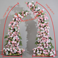 Sheep Horn Shaped Pink Simulated Flower Art Wedding Party Outdoor Activity Layout Background